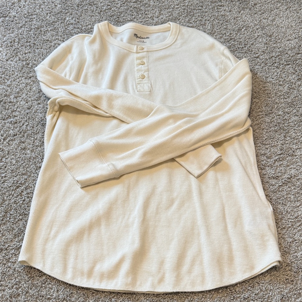 Mens madewell Henley Long Sleeve Shirt